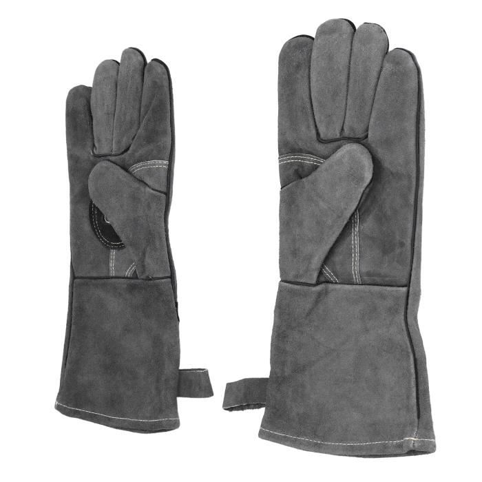 Gants Barbecue En Cuir Souple Anti-Brûlure – Résistants Haute Température, Épais Et Antidérapants – Parfaits Pour Grillades Et Cuisine Outdoor