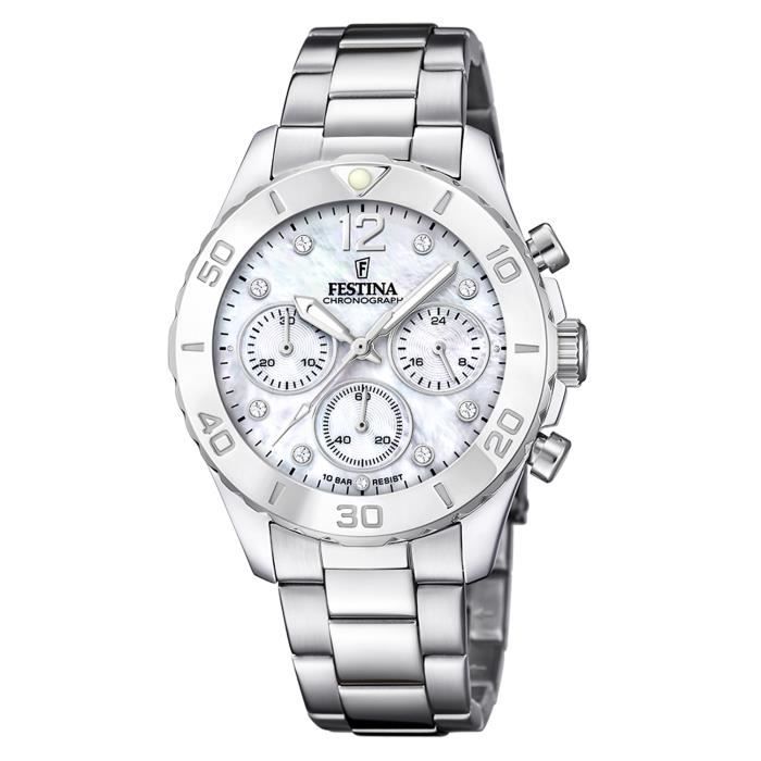 Montre femme sales festina acier
