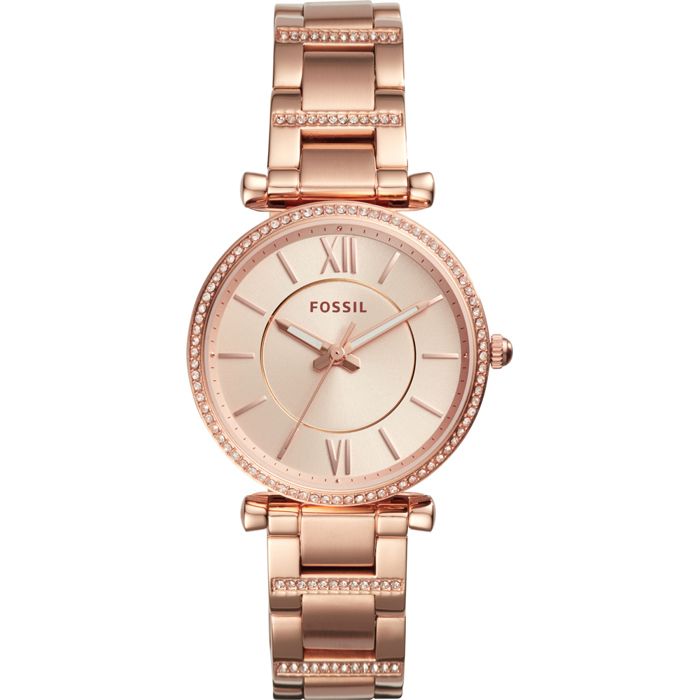 Montre pour femme FOSSIL Carlie, taille de boîtier de 35 mm, mouvement à quartz , Bracelet en acier modele ES4301