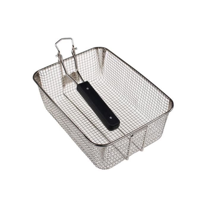 Panier De Remplacement Pour Friteuse Lotus/Desco - 270x200x110 Mm - Acier Chromé, Robuste, Pour Professionnels