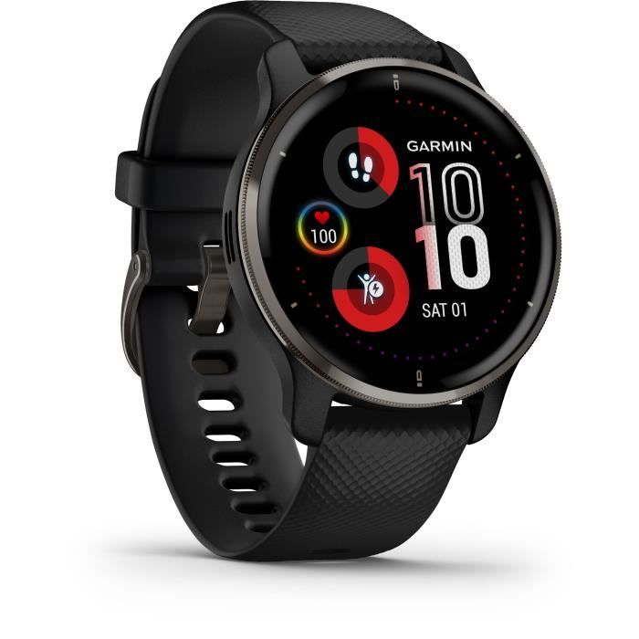 GARMIN Venu 2 Plus - Montre de sport connectée - Noir - Cdiscount