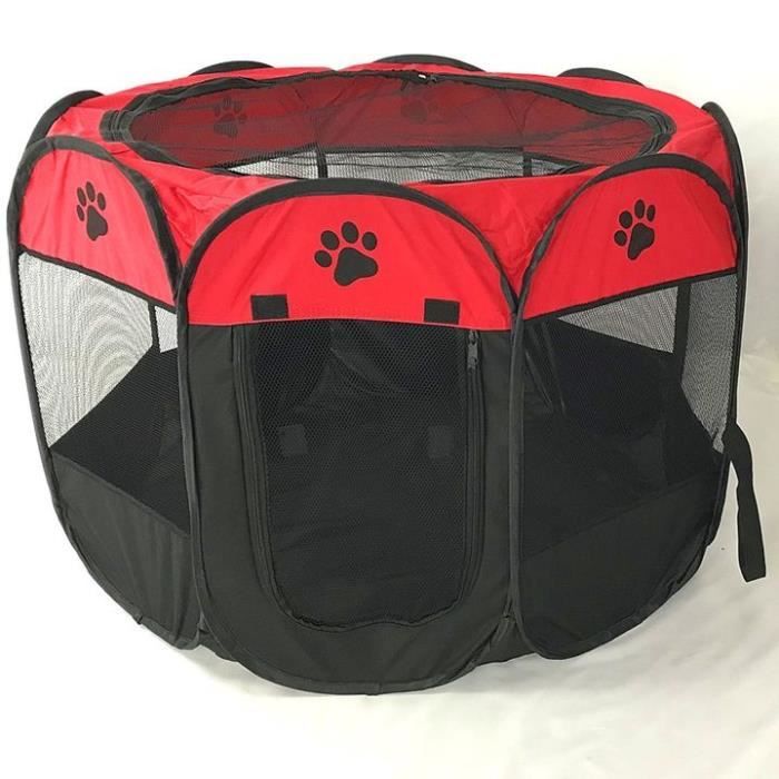 Comparer les prix de Enclos Parc à Chiots Pliable - Noir - 90 x 90 x 58 cm - Intérieur