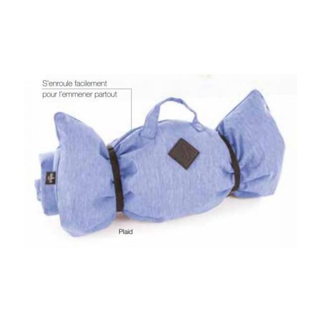 Plaid bleu pour chien pour canapé ou voiture Croisette 115 x 70 cm