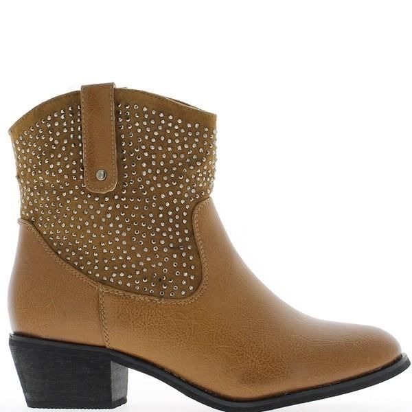 bottines femme camel pas cher