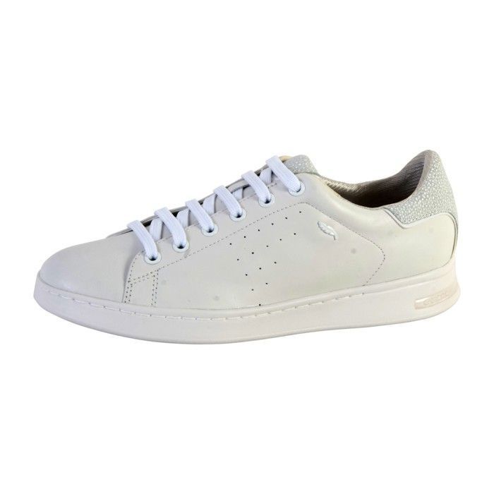 Geox GEOX Baskets Jaysen cuir nappa blanc femme - semelle EVA respirante semelle intérieure amovible