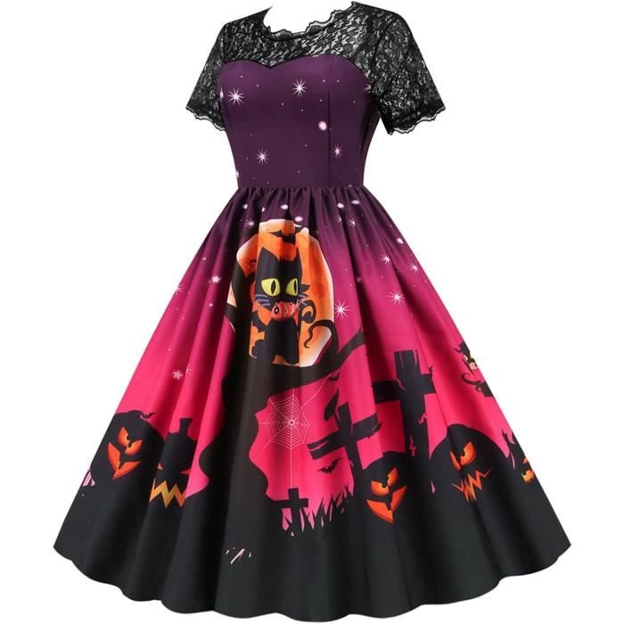 Robe Vintage Années 50 Femme - Style Pin-up, Dos Nu, Imprimé Pois, Coupe Trapèze Pour Soirée Ou Cérémonie - 12