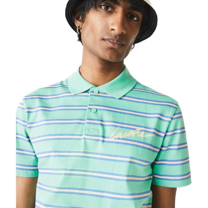 Polo Lacoste vert homme