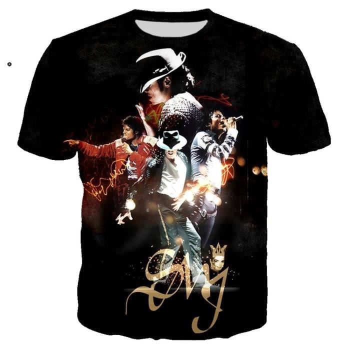 T-shirt Michael Jackson Unisexe - 100% Coton, Tailles S à 3XL, Couleurs Variées, Style Vintage Et Confortable