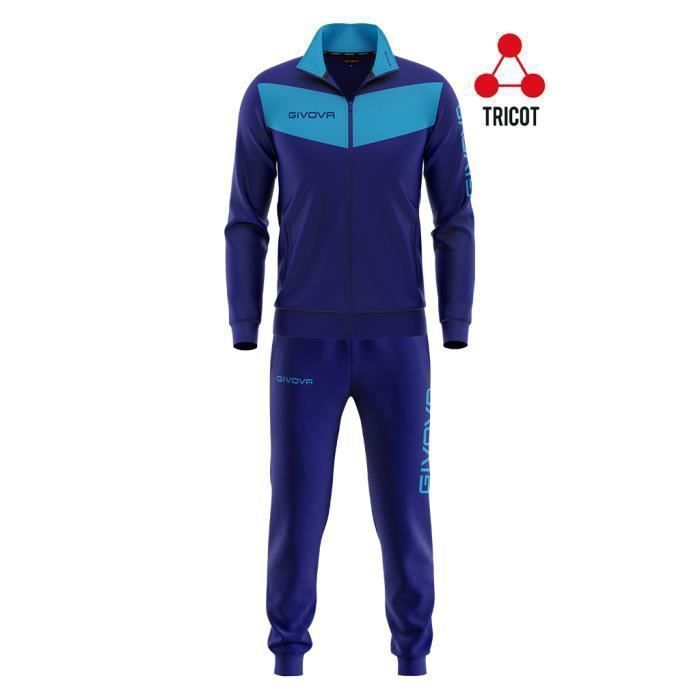Survêtement enfant - GIVOVA - Visa - Bleu - Veste zippée & poches latérales - Pantalon taille élastique Survêtement enfant - GIVOVA - Visa - Bleu - Veste zippée & poches latérales - Pantalon taille élastique