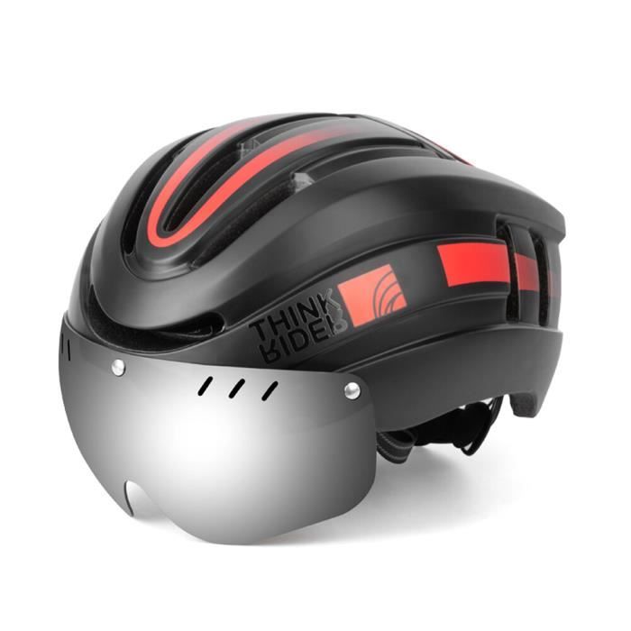 Casque Vélo / Trottinette Électrique LED Rechargeable – Feu Arrière Rouge 10 LED + Feu Avant Blanc, Ultra Visible Nuit, Coque PC + EPS, 14 Aérations, USB