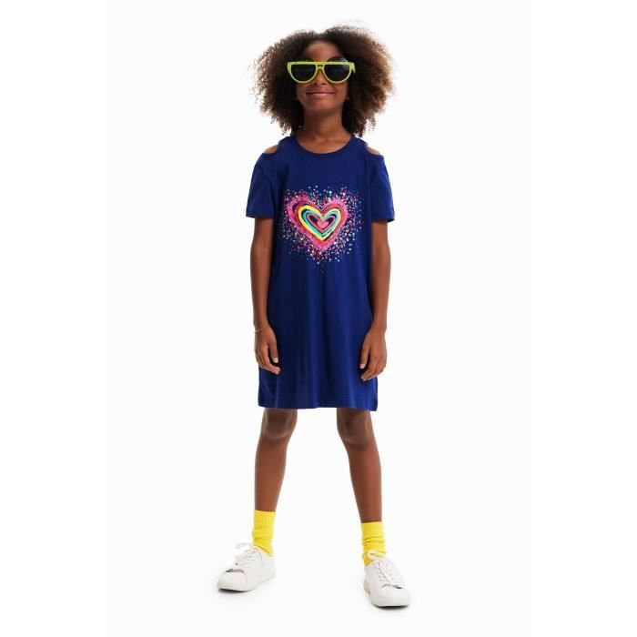 Robe Boule Desigual Fille 11-12 Ans - Multicolore Coton - Très Bon état