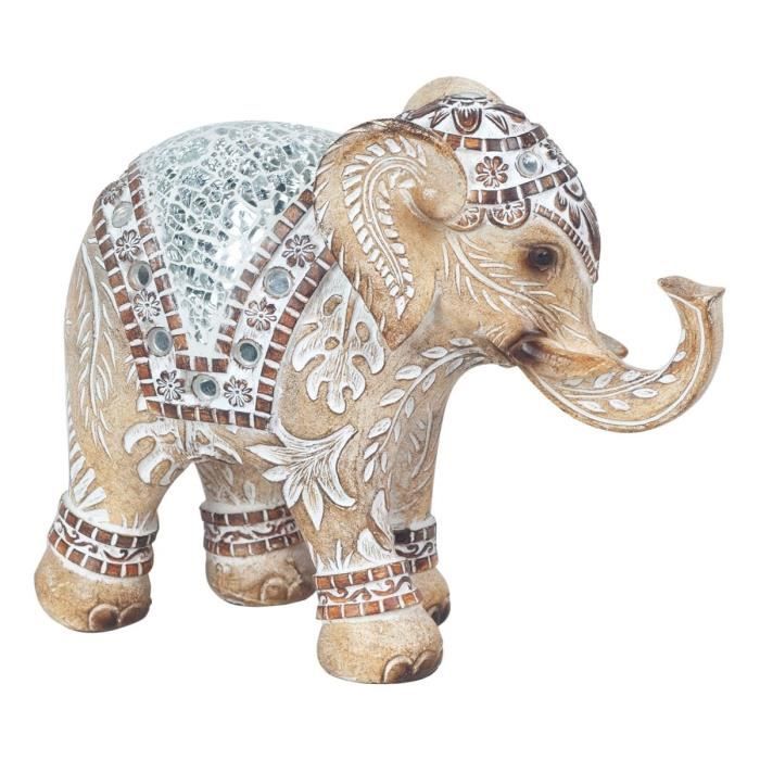 Statuette Capodimonte Avec Fleurs Figurine D'Éléphant Décorative En