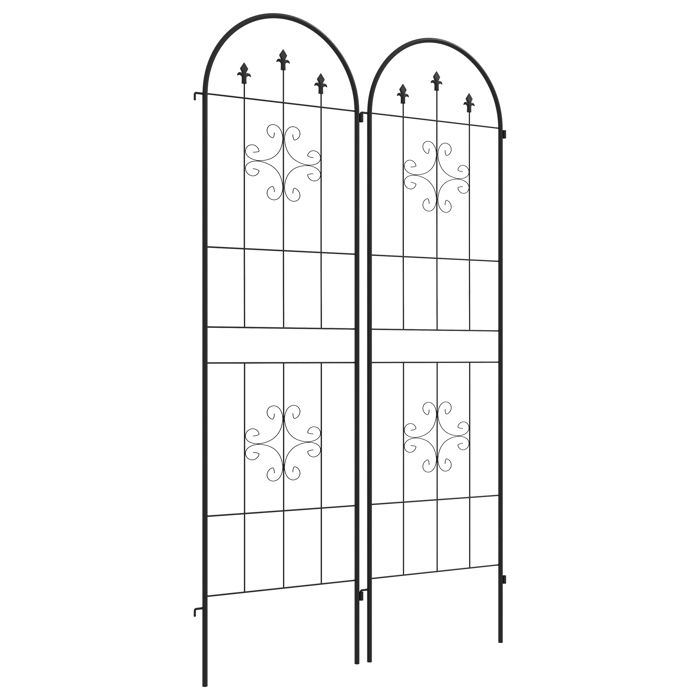 Treillis de jardin Outsunny Acier 50x180cm Noir