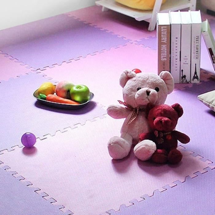 Pcs Dalle Eva Mousse Tapis De Sol Tapis Dortoir Tapis De Chambre Tapis Anti Choc Protection Bebe Tapis 30 30cm Rose Violet Cdiscount Maison