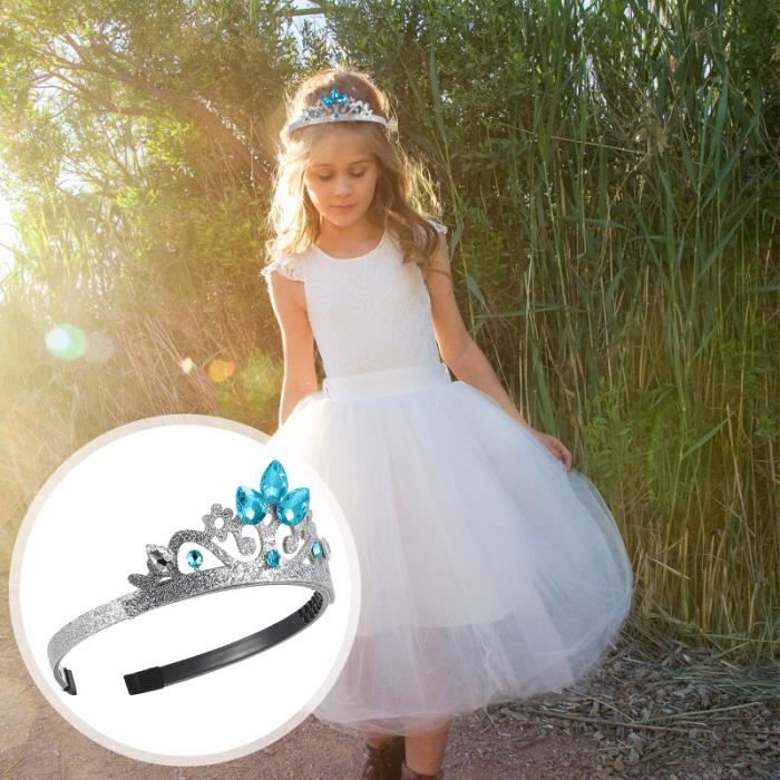 2 Couronnes Princesse Strass - Or Et Bleu | Pour Fille, Femme, Mariage Et Fête