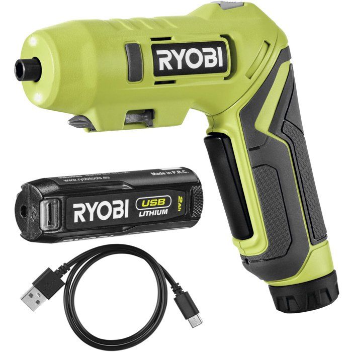RYOBI Tournevis électrique 4V USB Lithium - batterie 2Ah + chargeur - RSDP4-120G