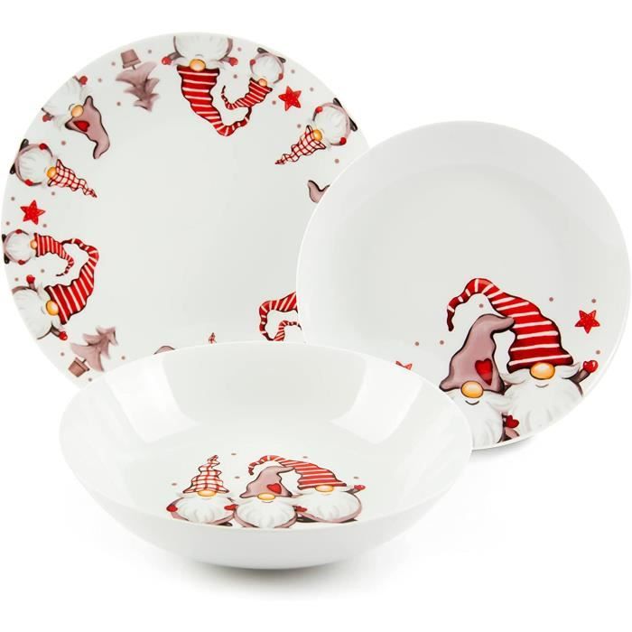 Service Vaisselle Excelsa Amalfi 18 Pièces - Porcelaine Décor Citron
