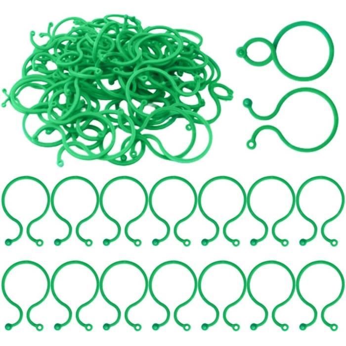 Clips Pour Plantes Grimpantes - Lot De 100 (50 Vert + 50 Blanc) - Support Vigne, Tomates, Légumes