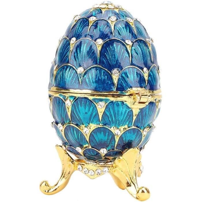 Boîte à Bijoux De Rangement En Céramique Argentée – Moyenne, Avec Couvercle, Occasion