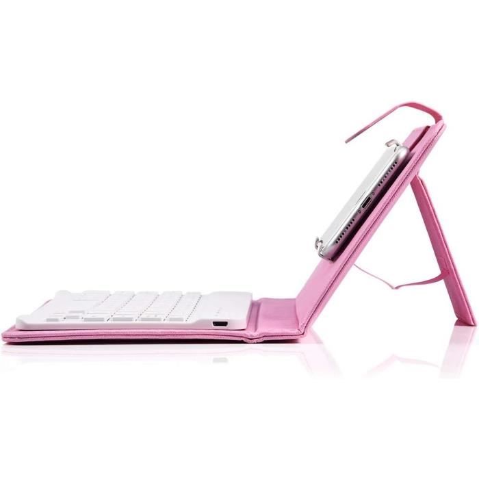 Clavier Bluetooth Amovible Pour Huawei MatePad 11,5" 2025 - Housse De Protection Rose, Multi-angles, Rechargeable - 11
