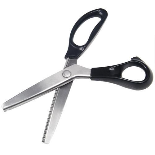 HEEPDD Ciseaux à Cranter, Couture Professionnelle Ciseaux à Criser Tissu Artisanat Décoratif Tailleur Rond/Triangle Edge[7mm] Ciseaux à Denteler