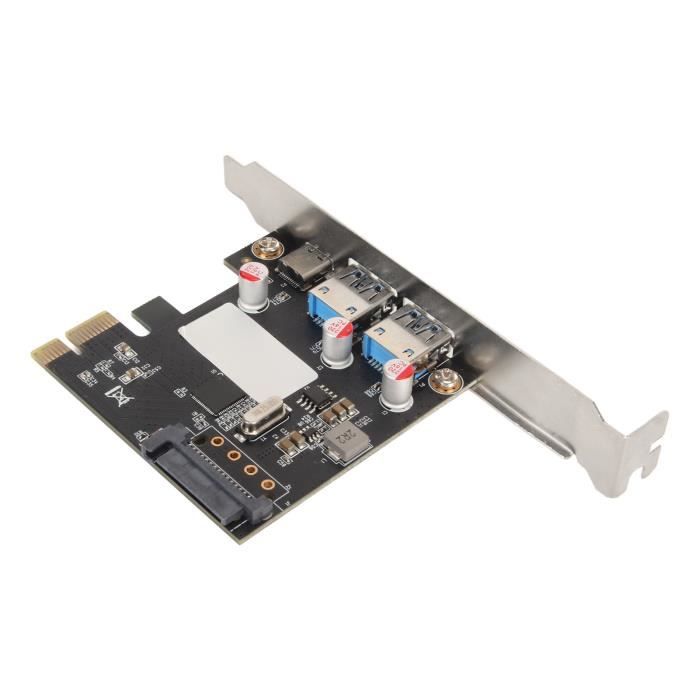 Carte D'extension PCIe Vers 7 Ports USB 3.2 Gen1 - Pour PC De Bureau, Alimentation Stable 5V/1.5A