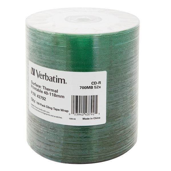 100 CD R VERBATIM Spindle - vue 2