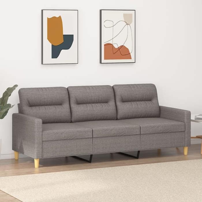 vidaXL Canapé à 3 Places Siège avec Accoudoirs et Dossier Rembourrés Meuble de Salon Salle de Séjour Intérieur Moderne 359250