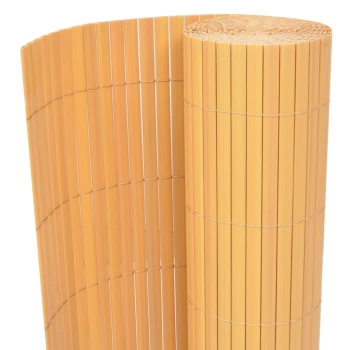 vidaXL Clôture de jardin Double face 90x300 cm Jaune