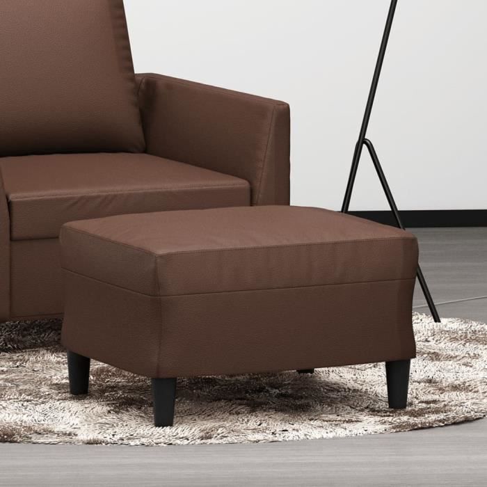 349289 vidaXL Repose-pied Marron 60x50x41 cm Similicuir