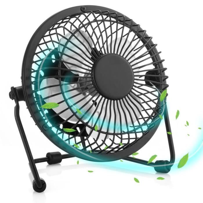 Ventilateur USB - YIOU - Mini Ventilateur Noir - Silencieux - Tête Pivotante - Bureau - Yiou