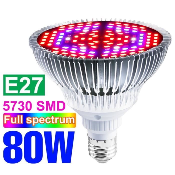 LAMPE DE CULTURE,E27 80W-Two Years Warranty--Lampe LED pour culture de ...