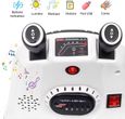 Auto Tamponneuse Electrique pour Enfants Rotation 360° 2 Modes de Conduite Musique LED Télécommande pour Enfants Blanc-1