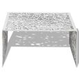 Table basse argentée Design géométrique Aluminium Table à thé Table basse de Salon-1
