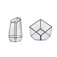 2 Set Serre en Verre de Hexagonal/Géométrie Vase pour Décoration Miniature Jardin Maison-1