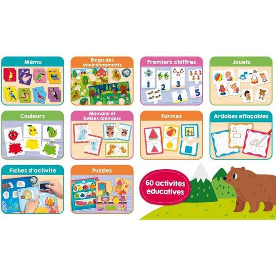 LISCIANI - CAROTINA BABY - LOT 2 JEUX ÉDUCATIFS - Baby Memo Animaux 24 Cartes + 6 Puzzles La Ferme 4 Pièces - Jeux de Société, Mémoire et Réflexion - Enfants 1 à 4 Ans - Fabriqué en Italie
