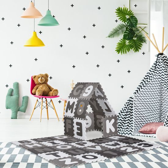 SIMPEX Tapis Enfant Alphabet Tapis Educatif pour Chambre d Enfant en