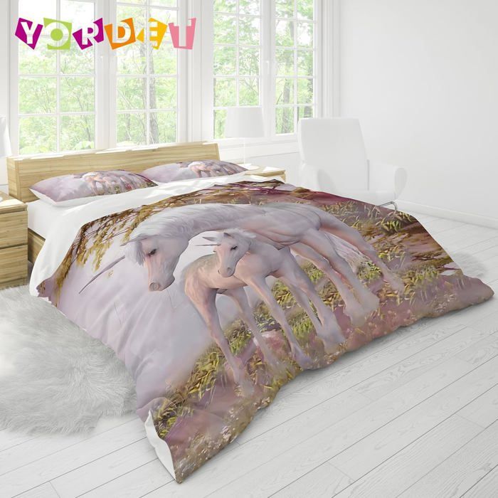 JF Parure de lit Chatons pour Enfant 100% Coton - Housse de Couette