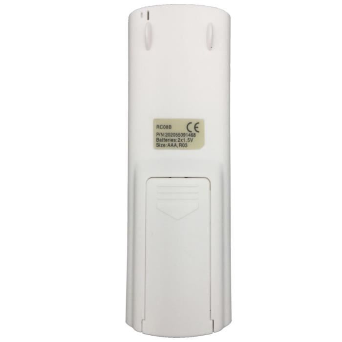 Télécommande De Remplacement Pour Climatiseur Airwell RC08A RC08B - Infrarouge, Sans Programmation, ABS