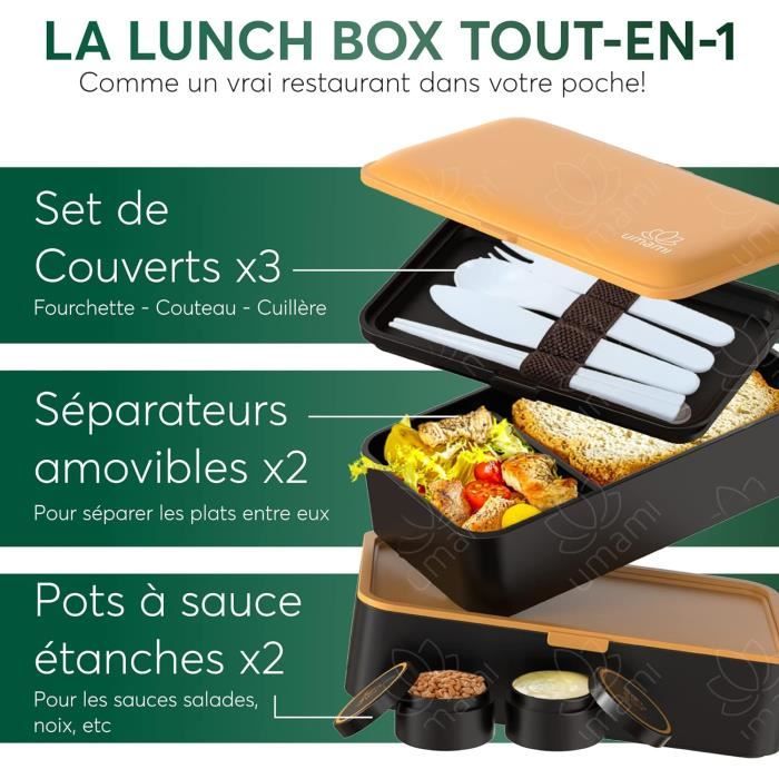 Bento Lunch Box,Boîte Boite Repas Box Enfant/Adulte et couverts