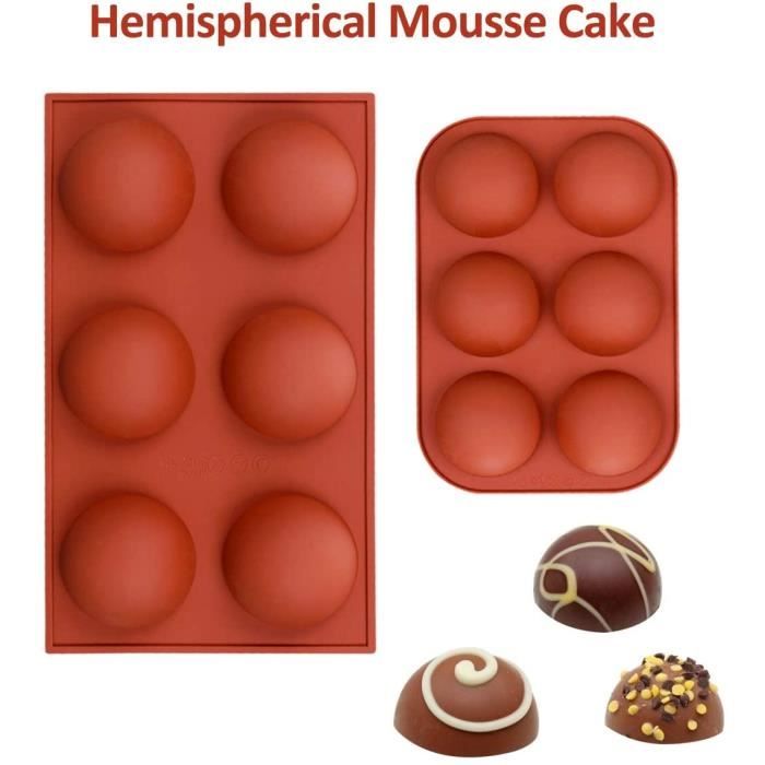 3D Spherical Silicone Moule, Moule Boule Sphérique Semi-Circulaire, Moule  Sphere pour Pâtisserie, Pudding à la Truffe au Chocolat et Bombe de Crème  Glacée : : Cuisine et Maison