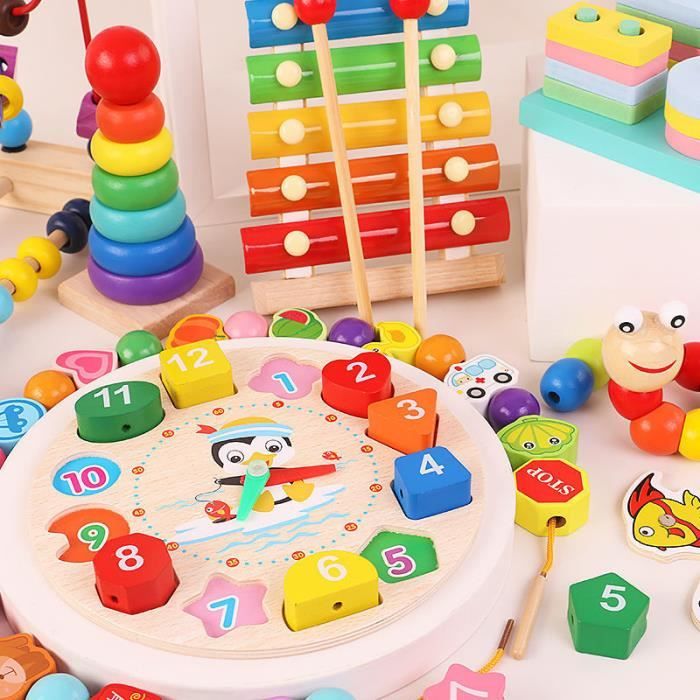 Jouets éducatifs en bois et carton pour bébé, apprentissage de l'anglais, matériel Montessori