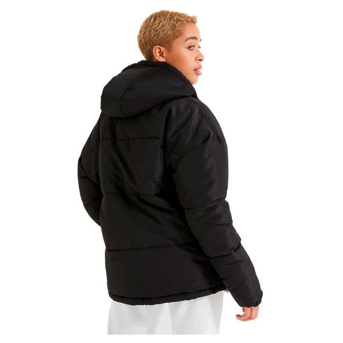 Veste rembourree ELLESSE Pejo pour femme Noir Capuche avec cordons de serrage et ourlet elastique Black Cdiscount Pret a Porter