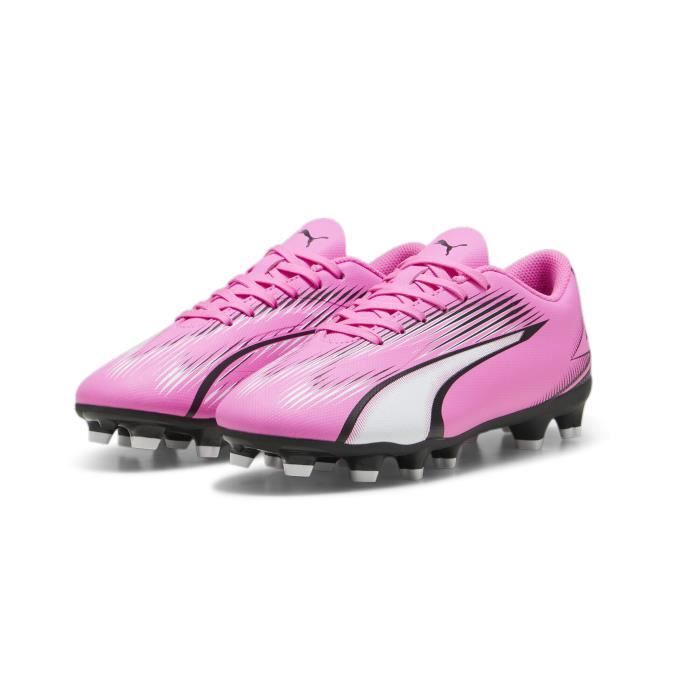 Chaussures De Foot Enfant BAODLE – FG/AG, Crampons TPU, Tige En Cuir, Col Mi-haut – Noir