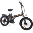HITWAY Vélo électrique Pliable 20" - E-Bike 7 vitesses - Batterie au Lithium Amovible 36V 11,2Ah - Autonomie 35KM-90KM - Orange-2