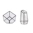 2 Set Serre en Verre de Hexagonal/Géométrie Vase pour Décoration Miniature Jardin Maison-2