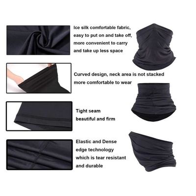 CJQRL 4 Pièces Cache Cou Elastique Unisexe - Tour De Cou Coupe-Vent Respirant Pour Moto, Sport Et Outdoor