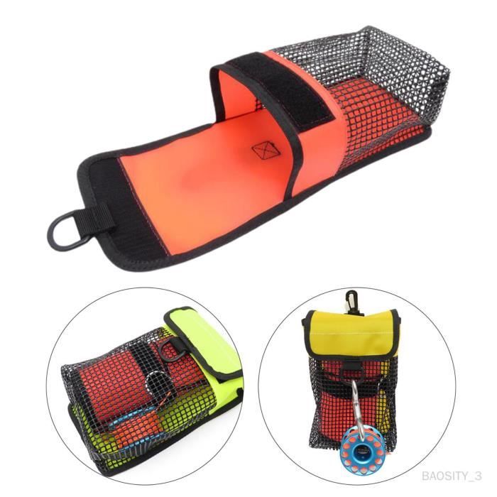 Sac de rangement pour équipement de plongée Sac de plongée avec poche en  maille à clip pivotant pour Grande maille Rouge fluo