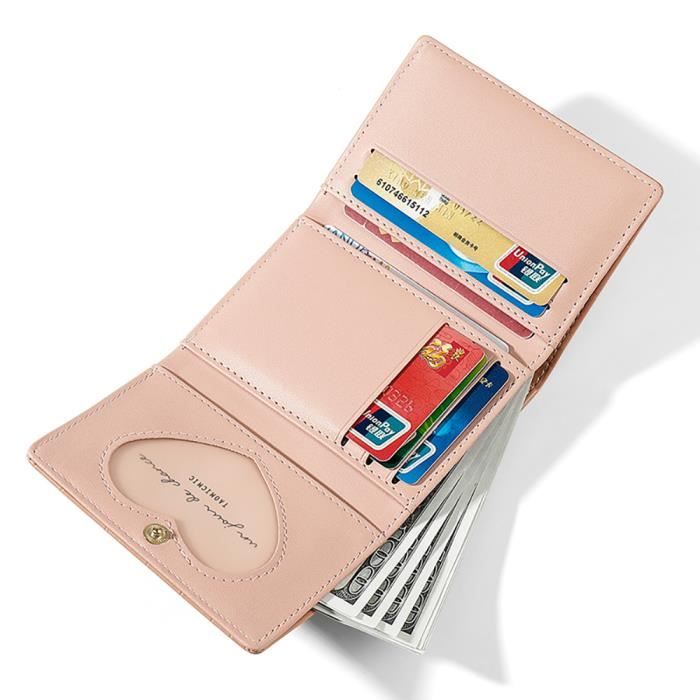 Portefeuille Léopard Femme - Petit Porte-cartes En PU, Fermeture Bouton-pression - Minimaliste, Pour Voyage - 3