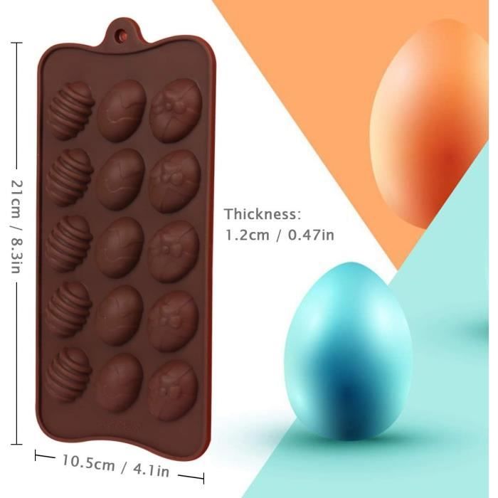 Lot de 2 moules à chocolat en silicone profond et spatule